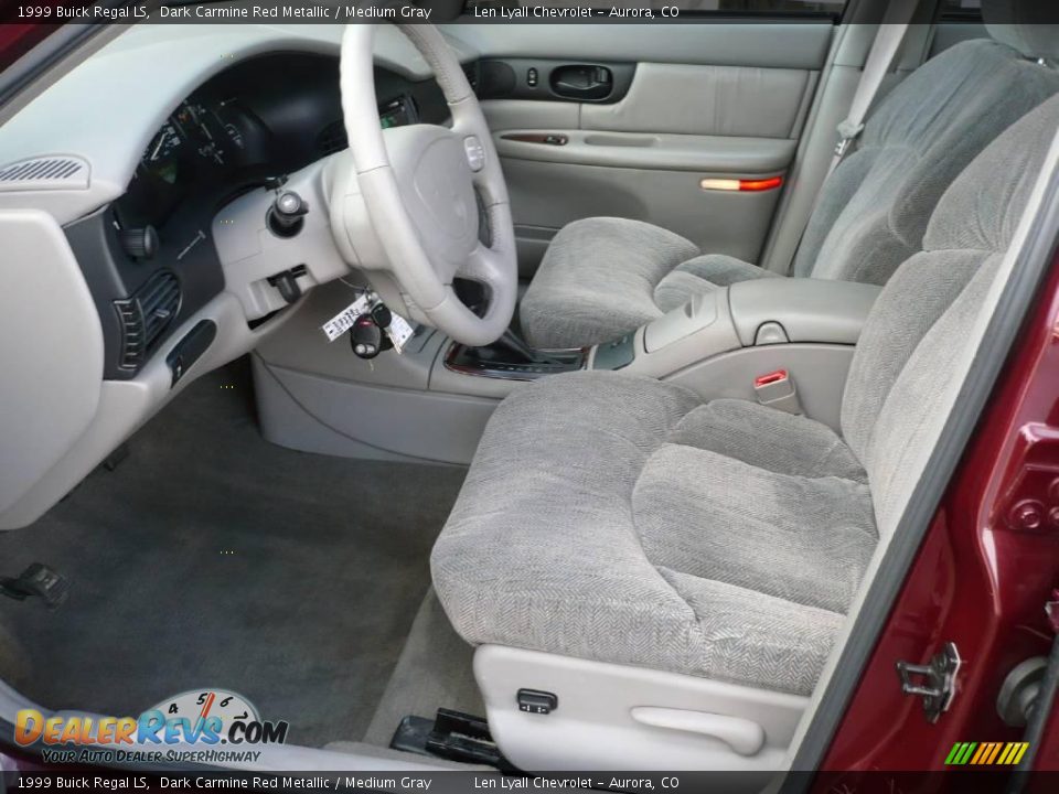 1999 Buick Regal LS Dark Carmine Red Metallic / Medium Gray Photo #10