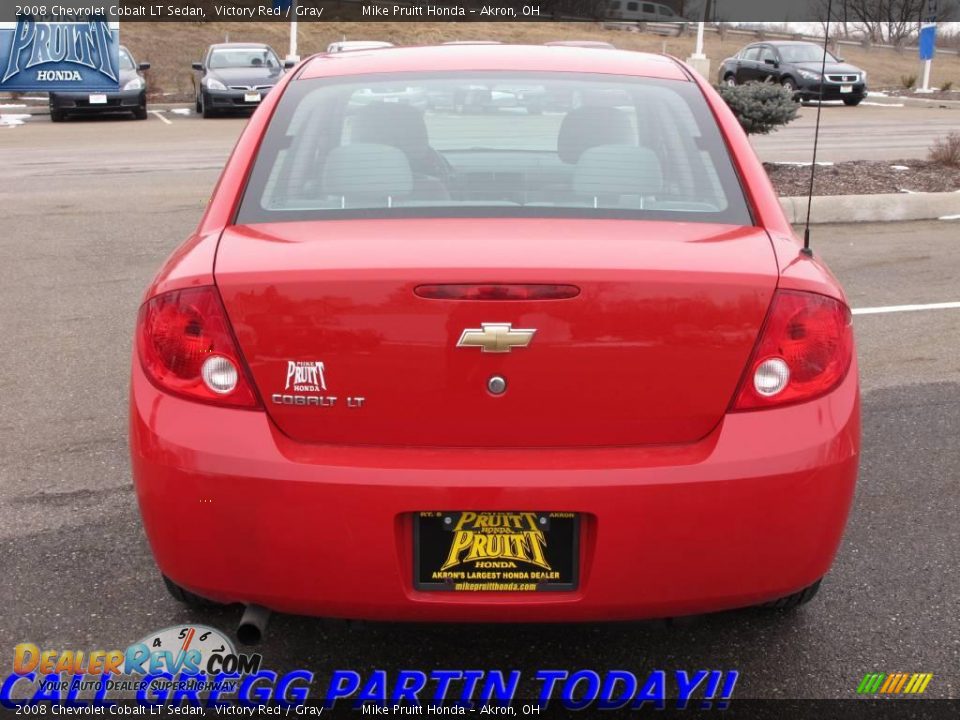 2008 Chevrolet Cobalt LT Sedan Victory Red / Gray Photo #8