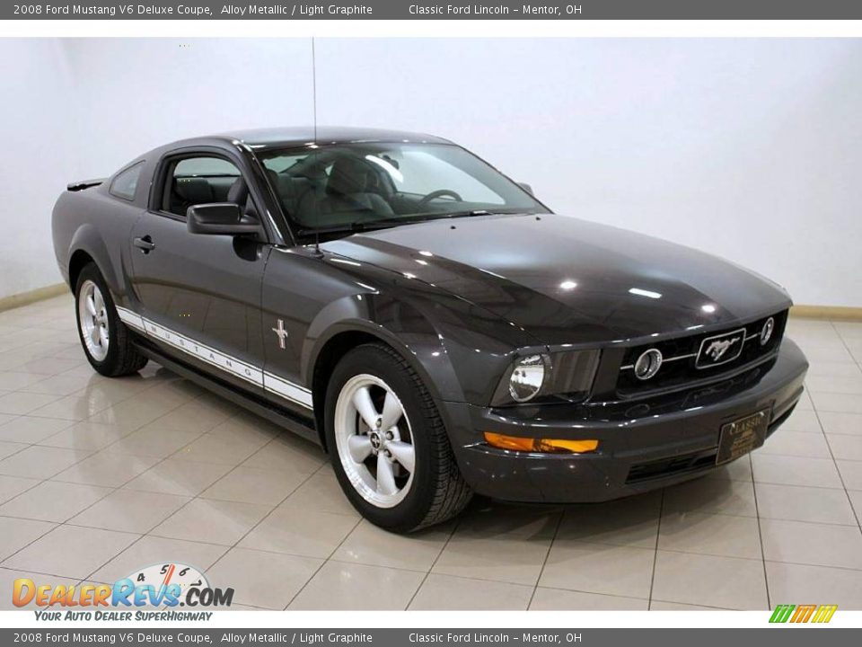 2008 Ford Mustang V6 Deluxe Coupe Alloy Metallic / Light Graphite Photo #1