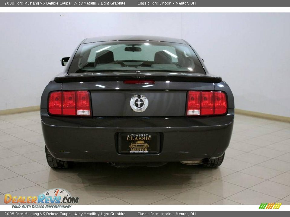 2008 Ford Mustang V6 Deluxe Coupe Alloy Metallic / Light Graphite Photo #6