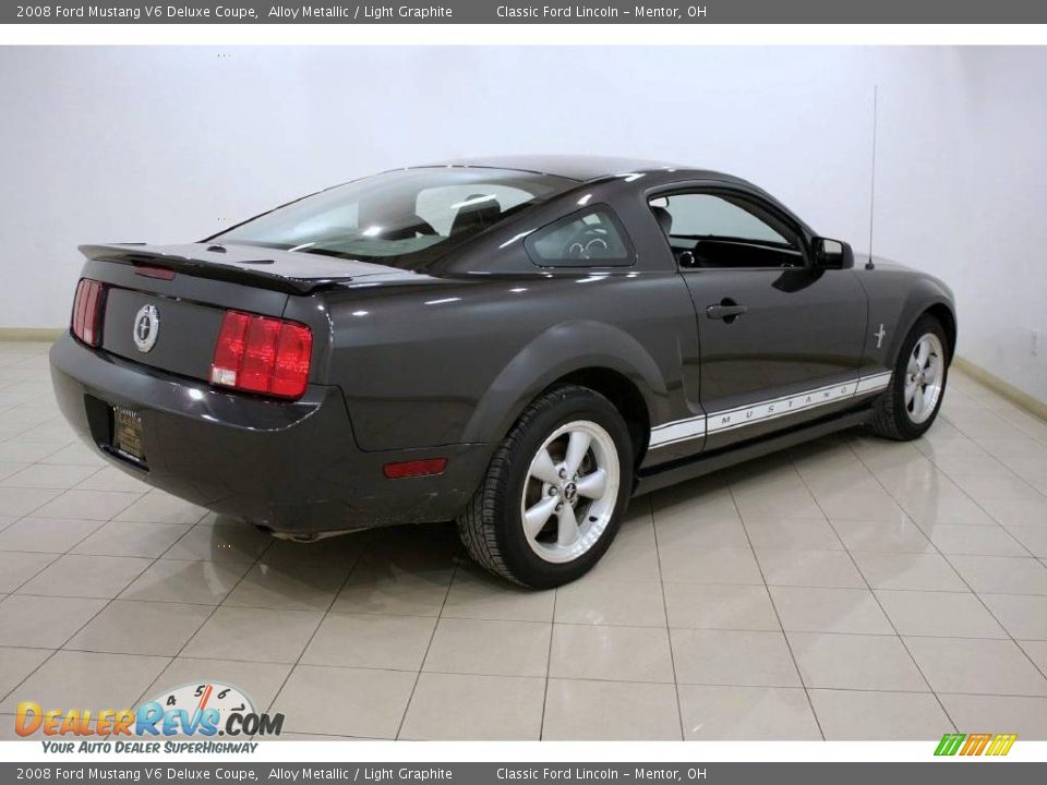 2008 Ford Mustang V6 Deluxe Coupe Alloy Metallic / Light Graphite Photo #7