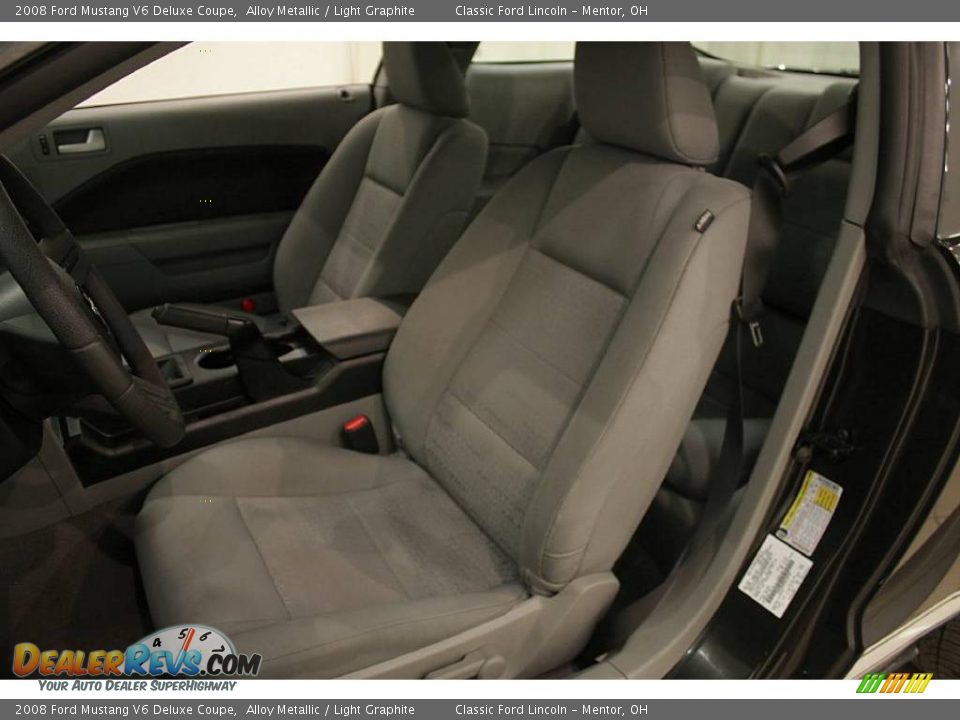 2008 Ford Mustang V6 Deluxe Coupe Alloy Metallic / Light Graphite Photo #9
