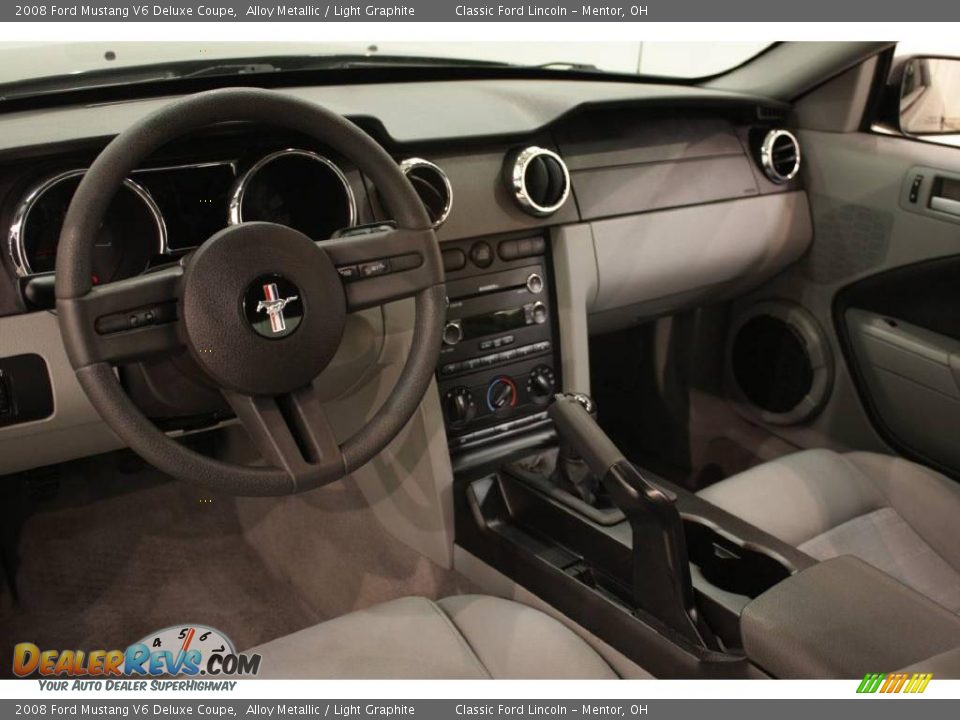 2008 Ford Mustang V6 Deluxe Coupe Alloy Metallic / Light Graphite Photo #10