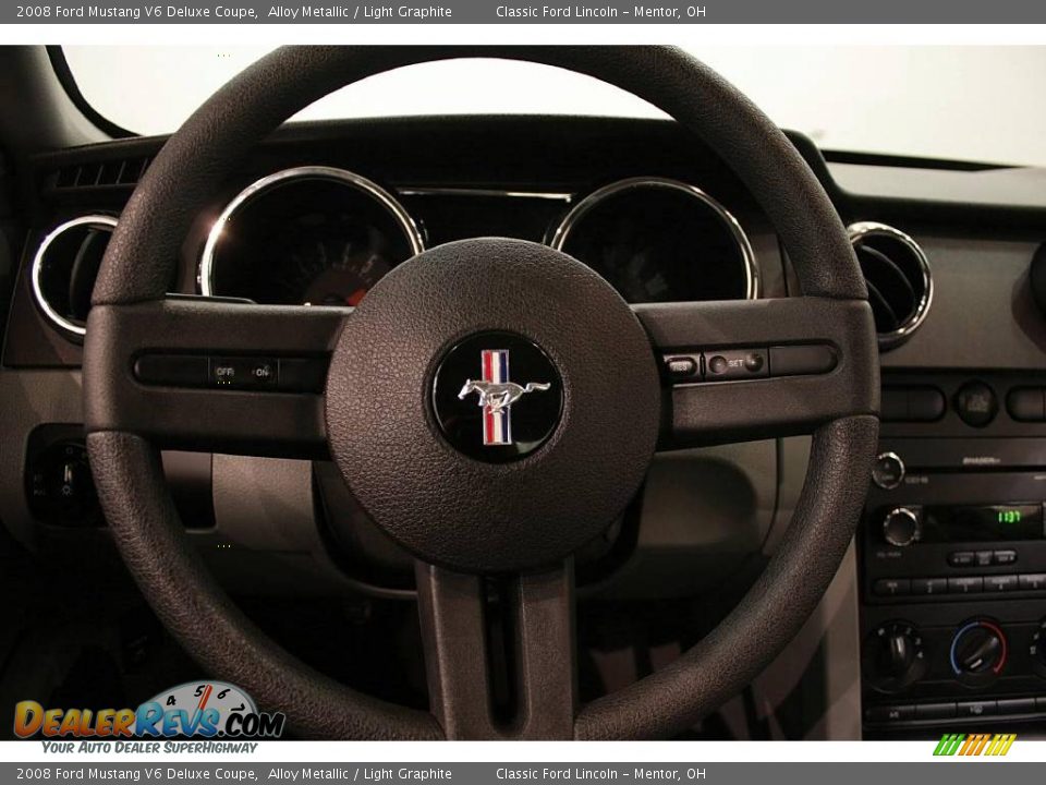 2008 Ford Mustang V6 Deluxe Coupe Alloy Metallic / Light Graphite Photo #11