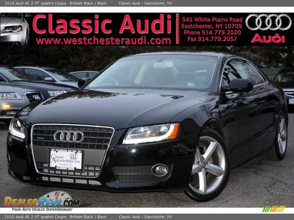 2010 Audi A5 2.0T quattro Coupe Brilliant Black / Black Photo #1