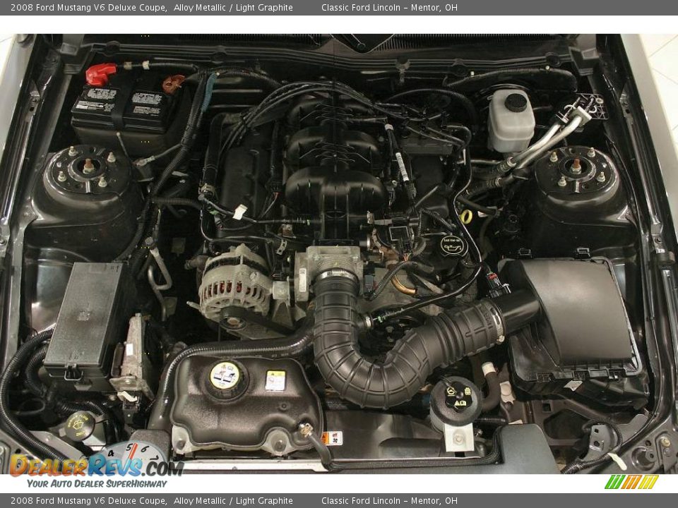 2008 Ford Mustang V6 Deluxe Coupe Alloy Metallic / Light Graphite Photo #19