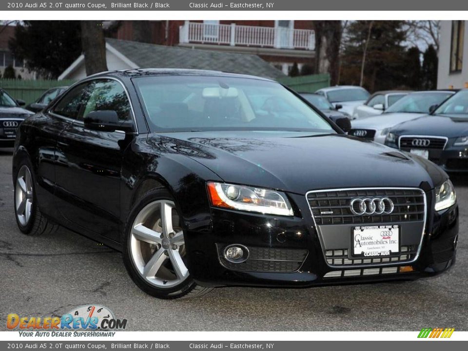 2010 Audi A5 2.0T quattro Coupe Brilliant Black / Black Photo #7