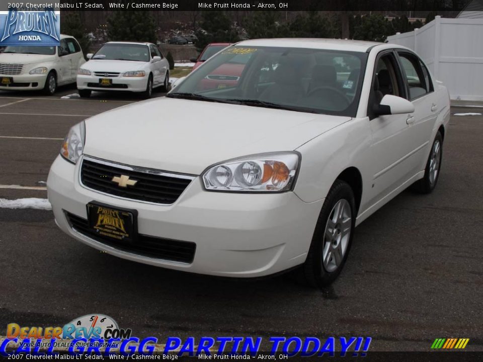 2007 Chevrolet Malibu LT Sedan White / Cashmere Beige Photo #3