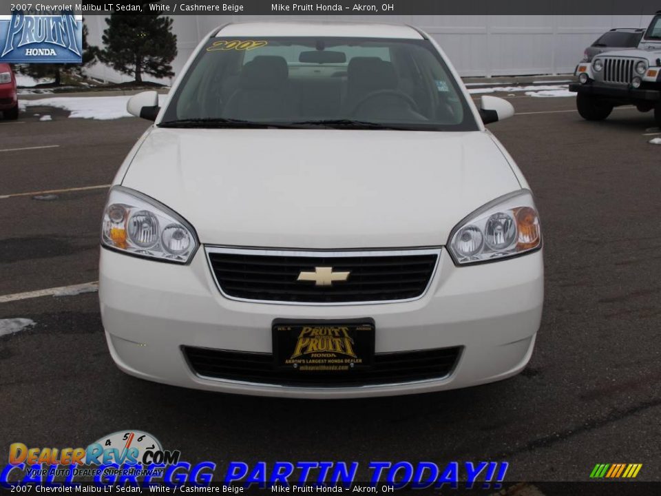2007 Chevrolet Malibu LT Sedan White / Cashmere Beige Photo #4