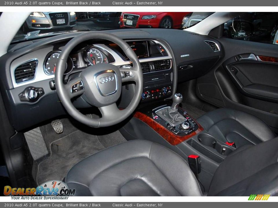 2010 Audi A5 2.0T quattro Coupe Brilliant Black / Black Photo #14