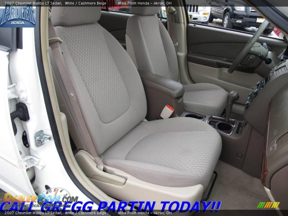 2007 Chevrolet Malibu LT Sedan White / Cashmere Beige Photo #14