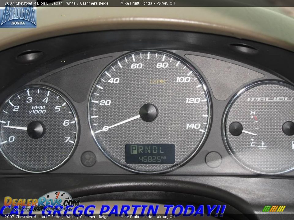 2007 Chevrolet Malibu LT Sedan White / Cashmere Beige Photo #16