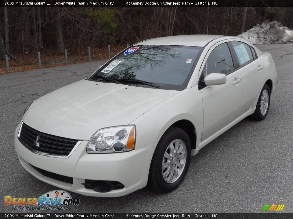 2009 Mitsubishi Galant ES Dover White Pearl / Medium Gray Photo #1
