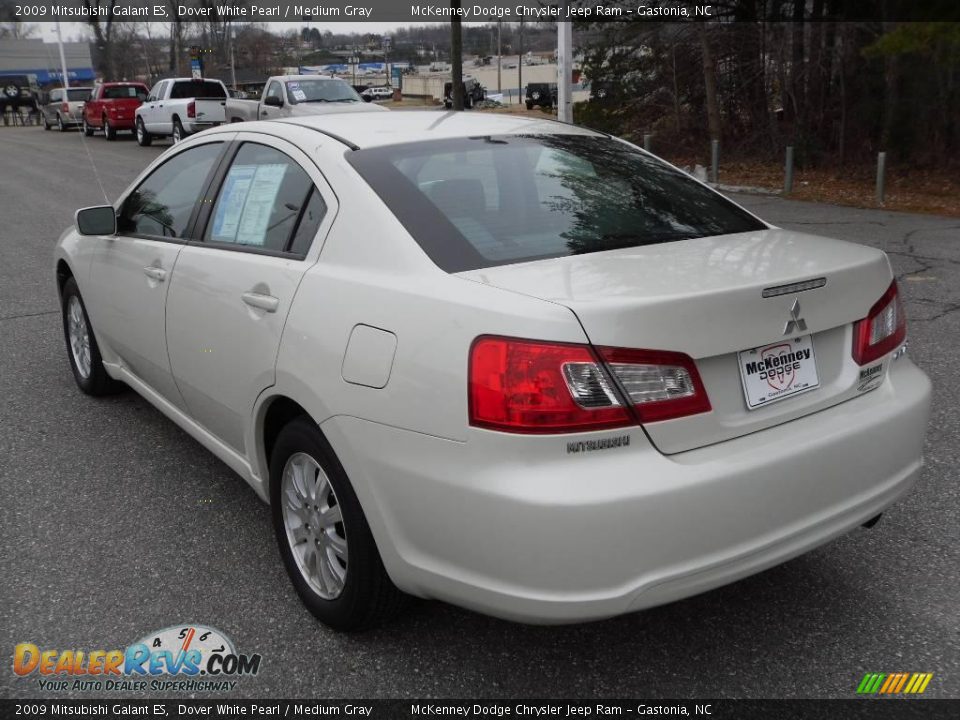 2009 Mitsubishi Galant ES Dover White Pearl / Medium Gray Photo #2