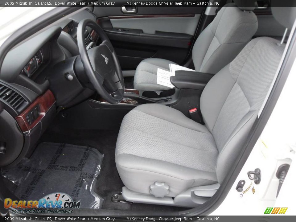 2009 Mitsubishi Galant ES Dover White Pearl / Medium Gray Photo #7