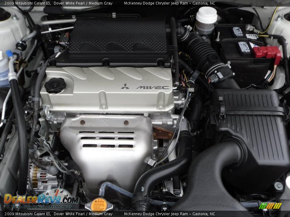 2009 Mitsubishi Galant ES Dover White Pearl / Medium Gray Photo #24