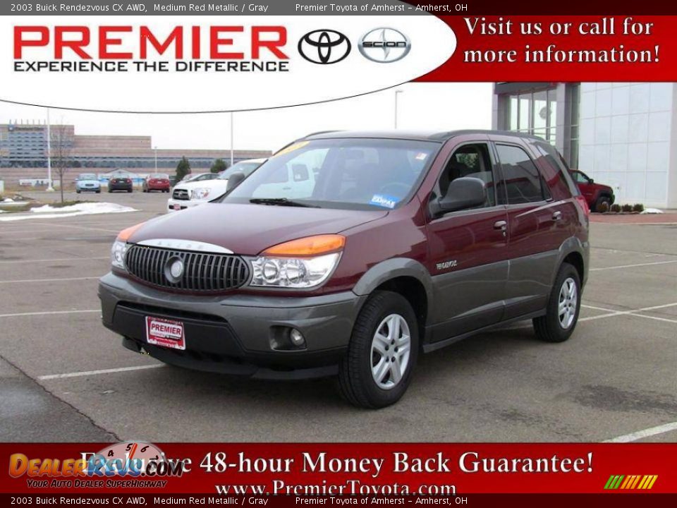 2003 Buick Rendezvous CX AWD Medium Red Metallic / Gray Photo #1