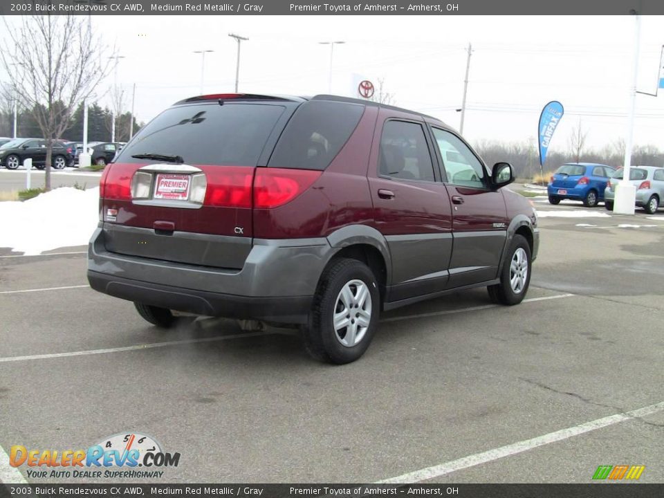 2003 Buick Rendezvous CX AWD Medium Red Metallic / Gray Photo #5