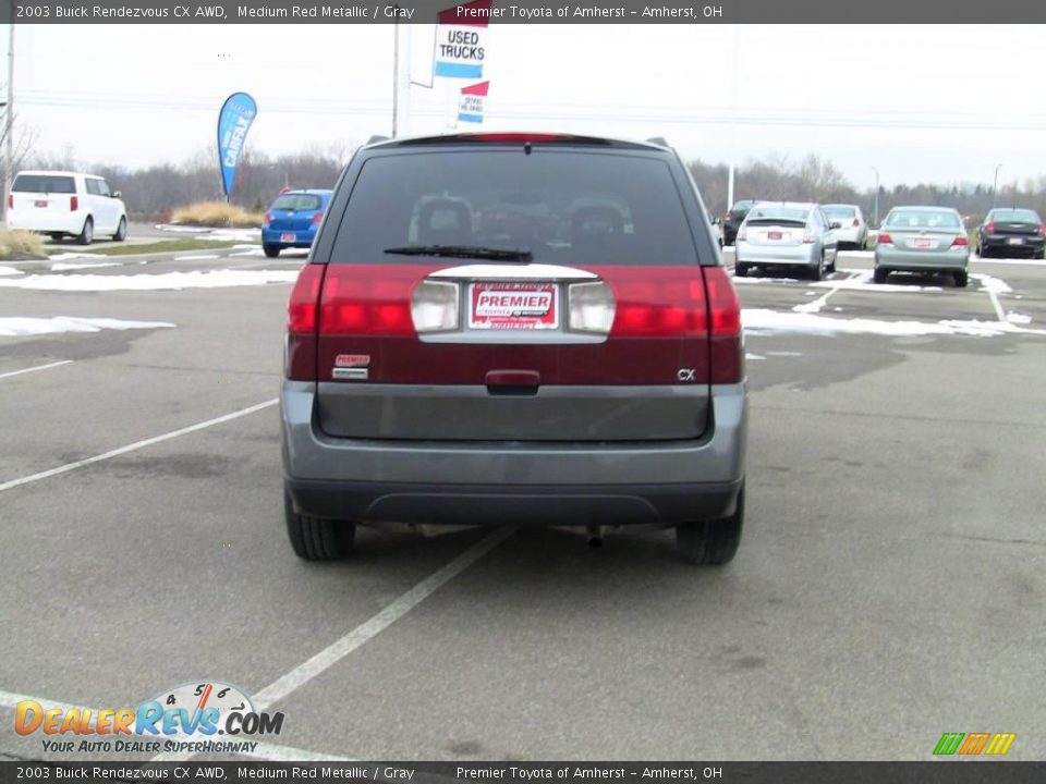 2003 Buick Rendezvous CX AWD Medium Red Metallic / Gray Photo #6