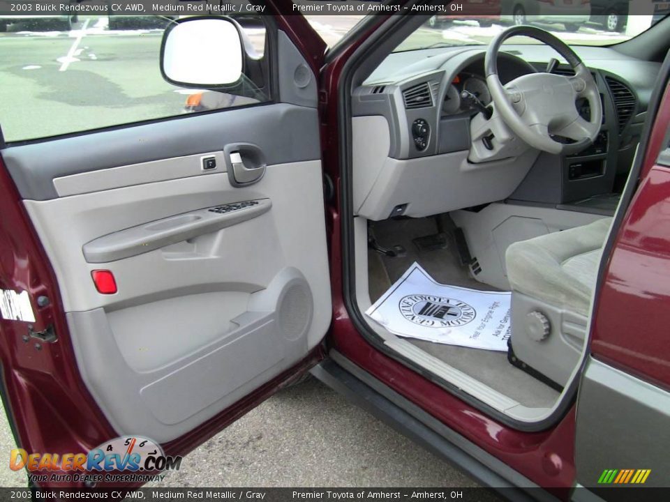2003 Buick Rendezvous CX AWD Medium Red Metallic / Gray Photo #7