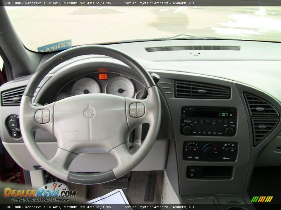 2003 Buick Rendezvous CX AWD Medium Red Metallic / Gray Photo #9