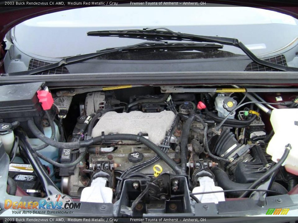 2003 Buick Rendezvous CX AWD Medium Red Metallic / Gray Photo #14