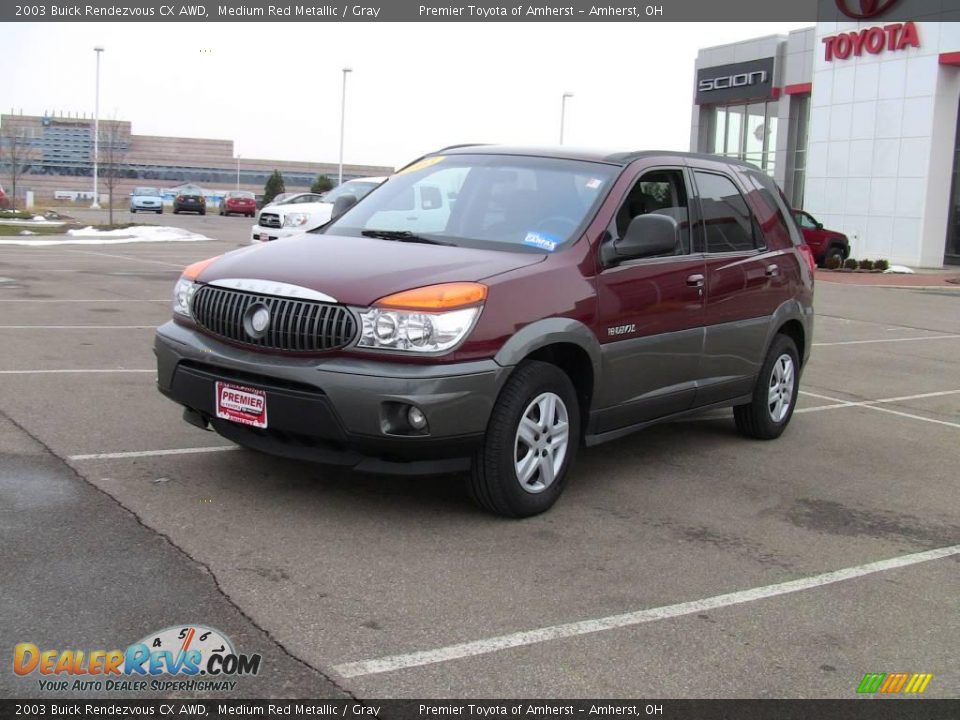 2003 Buick Rendezvous CX AWD Medium Red Metallic / Gray Photo #15