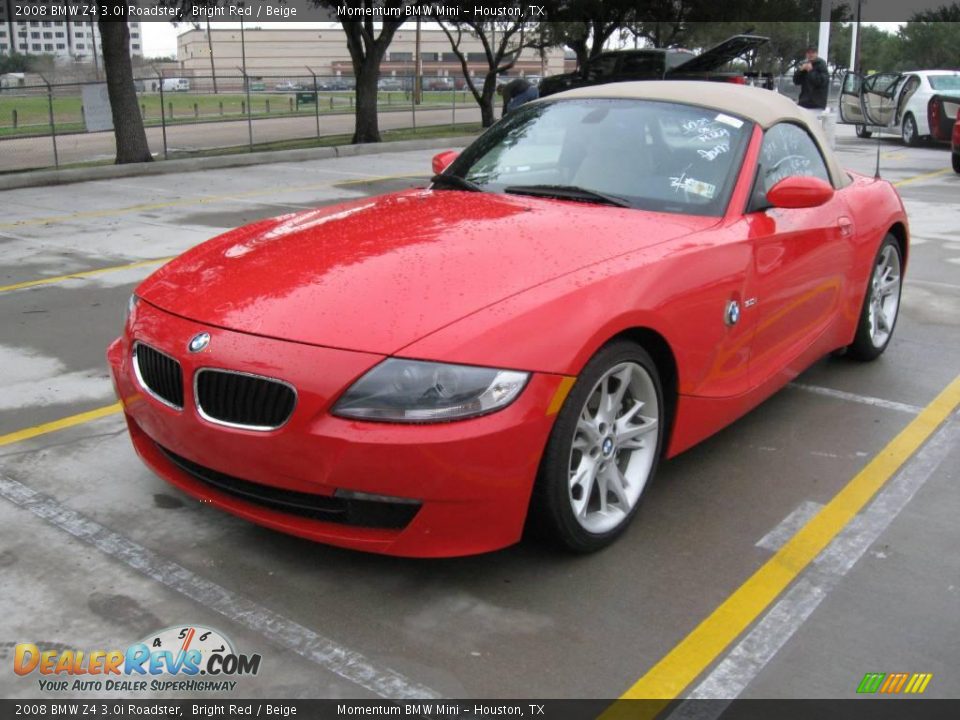2008 BMW Z4 3.0i Roadster Bright Red / Beige Photo #1