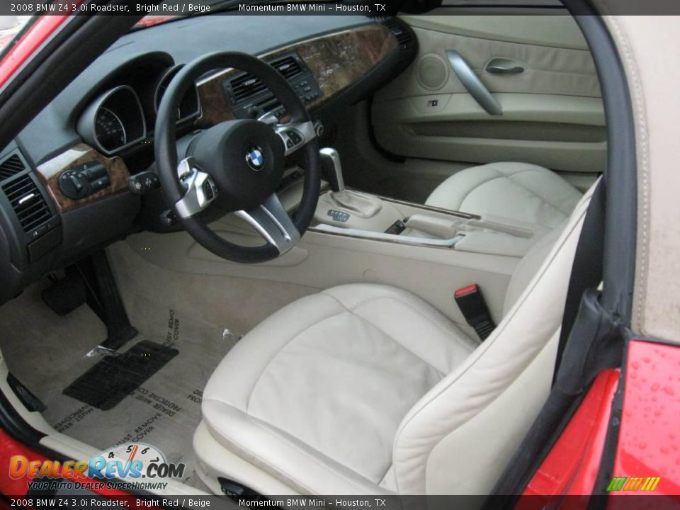2008 BMW Z4 3.0i Roadster Bright Red / Beige Photo #2