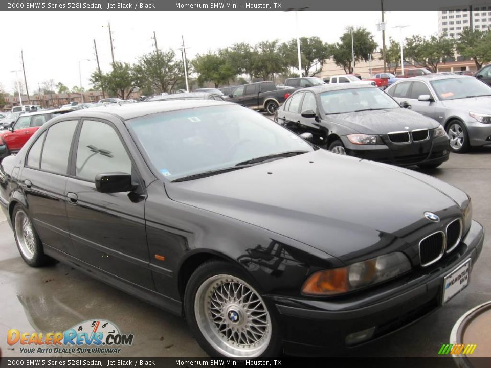 2000 BMW 5 Series 528i Sedan Jet Black / Black Photo #2