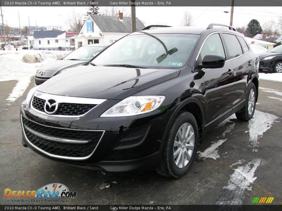 2010 Mazda CX-9 Touring AWD Brilliant Black / Sand Photo #1