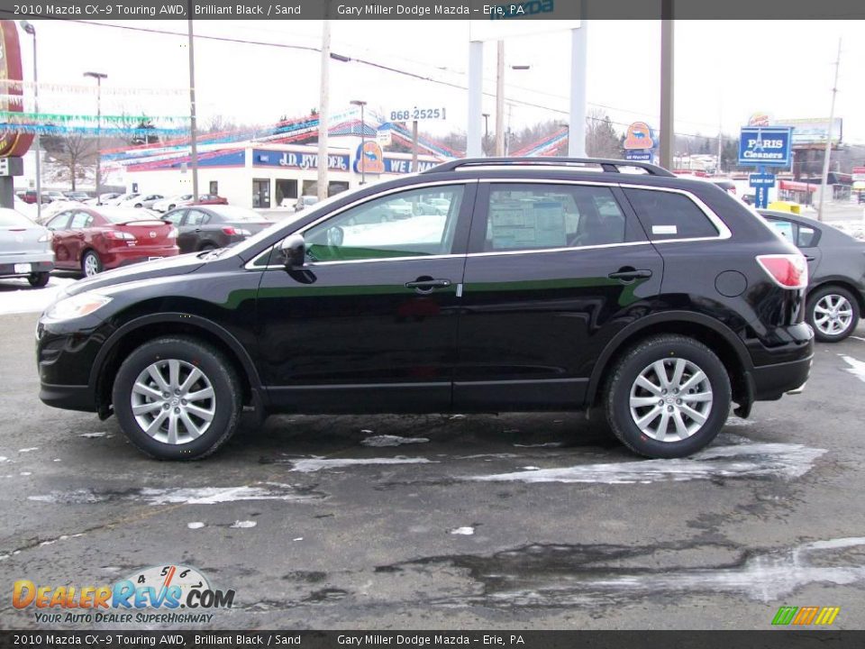 2010 Mazda CX-9 Touring AWD Brilliant Black / Sand Photo #2