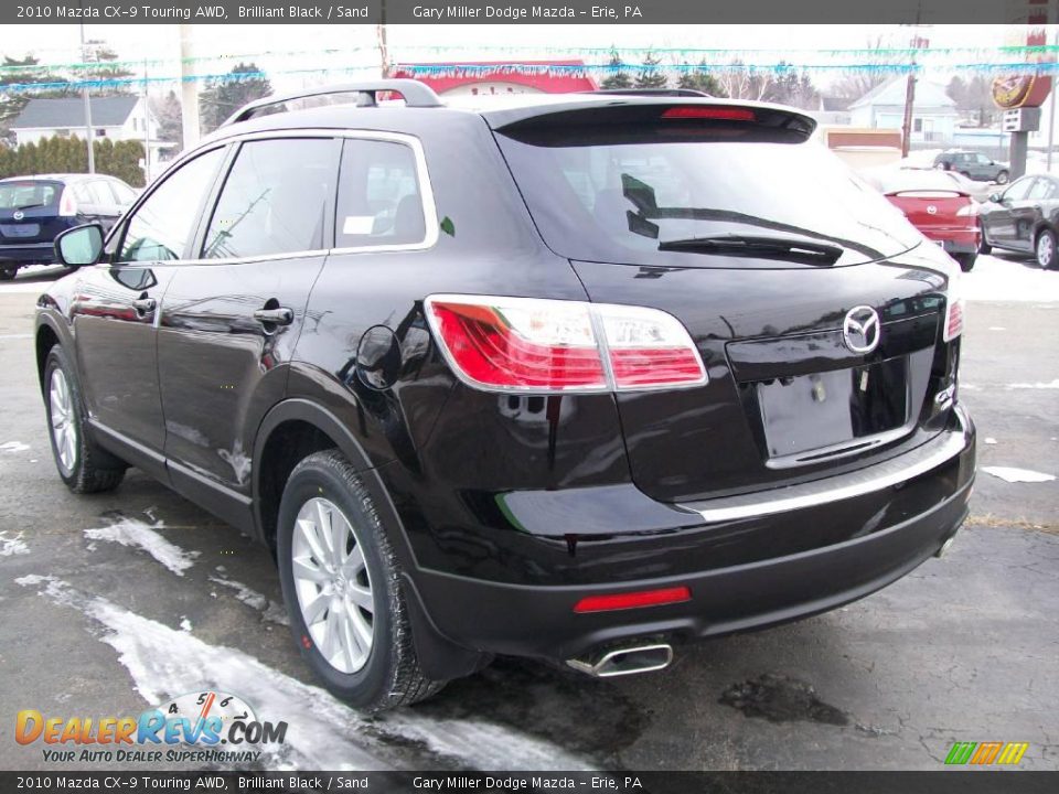 2010 Mazda CX-9 Touring AWD Brilliant Black / Sand Photo #3