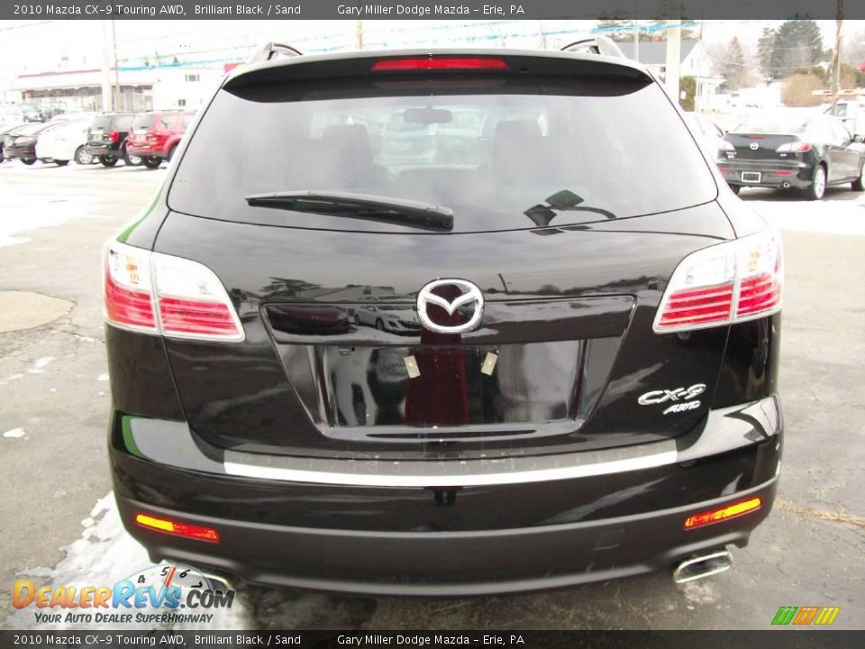 2010 Mazda CX-9 Touring AWD Brilliant Black / Sand Photo #4