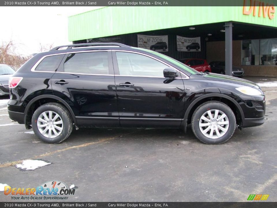 2010 Mazda CX-9 Touring AWD Brilliant Black / Sand Photo #7