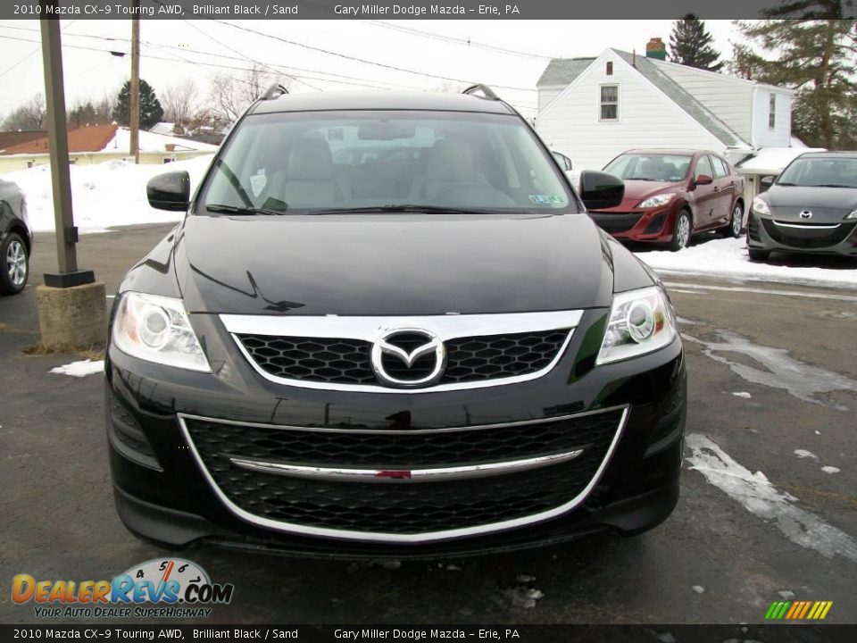 2010 Mazda CX-9 Touring AWD Brilliant Black / Sand Photo #9