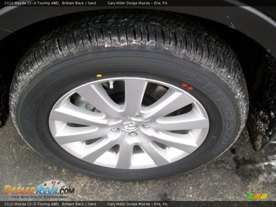 2010 Mazda CX-9 Touring AWD Brilliant Black / Sand Photo #10