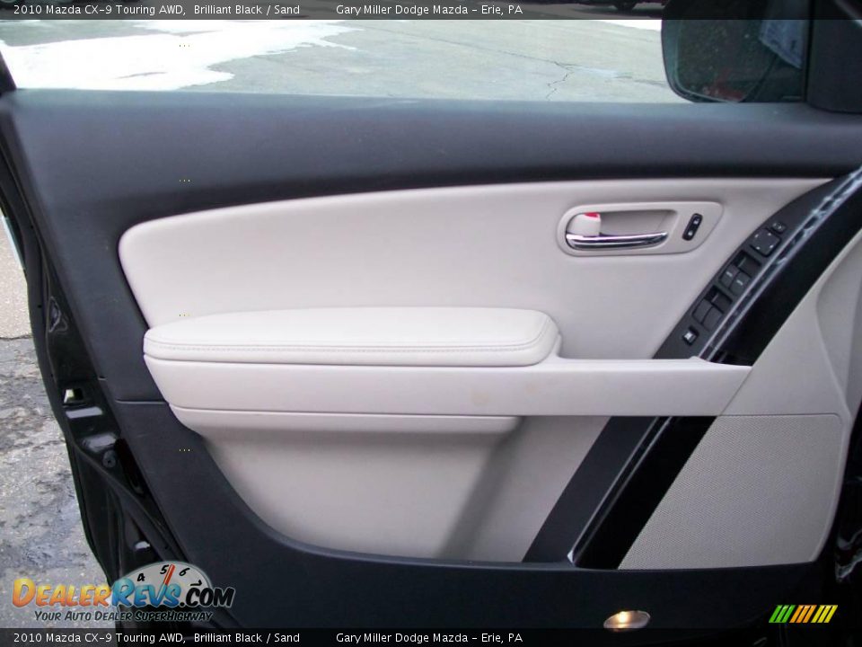 2010 Mazda CX-9 Touring AWD Brilliant Black / Sand Photo #11