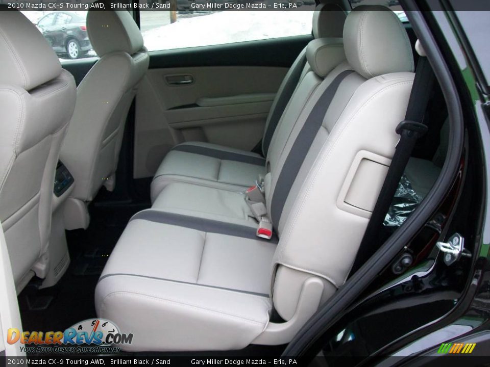 2010 Mazda CX-9 Touring AWD Brilliant Black / Sand Photo #13