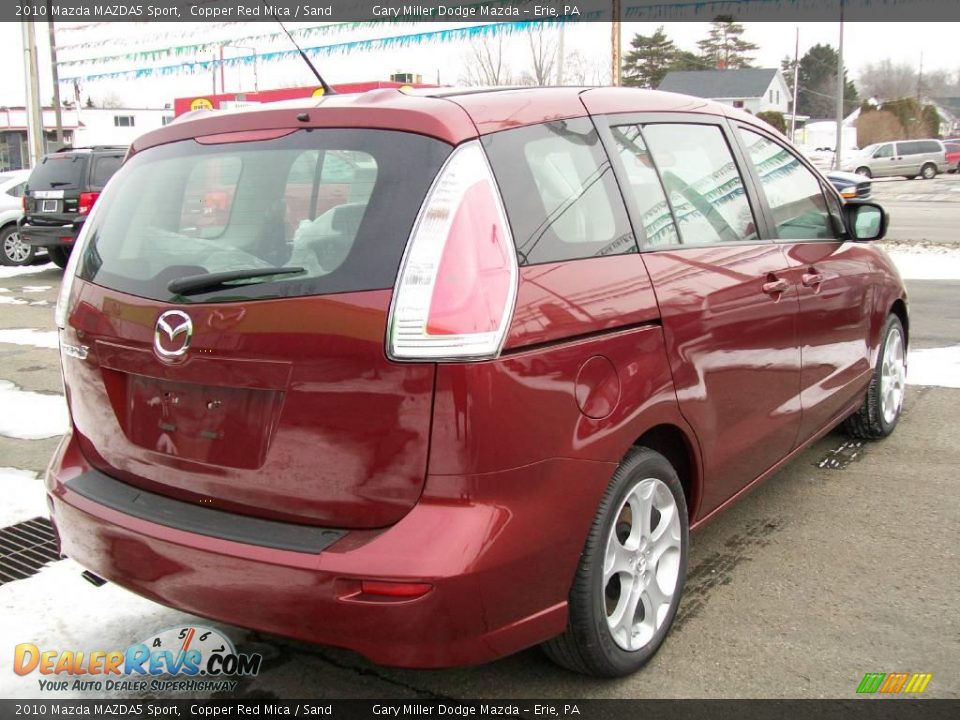 2010 Mazda MAZDA5 Sport Copper Red Mica / Sand Photo #6