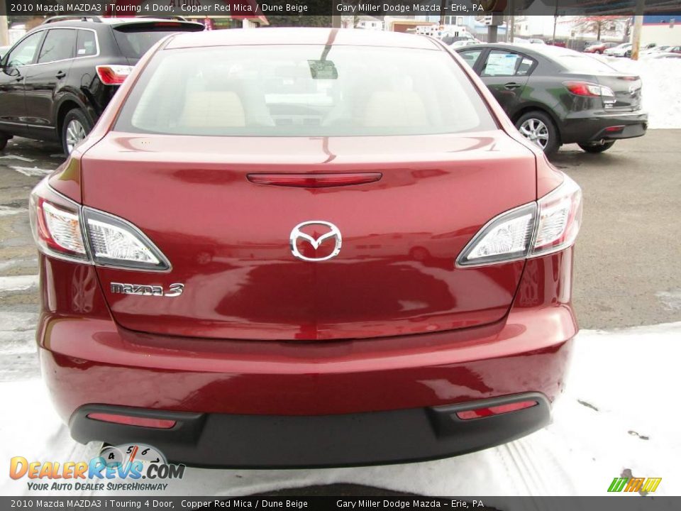 2010 Mazda MAZDA3 i Touring 4 Door Copper Red Mica / Dune Beige Photo #3