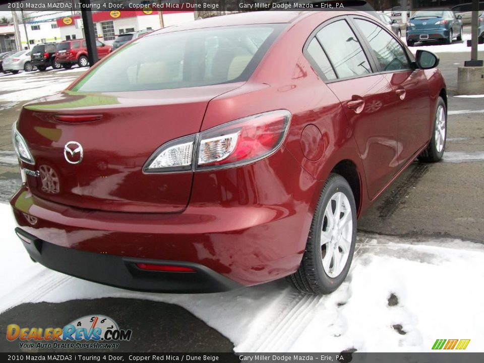 2010 Mazda MAZDA3 i Touring 4 Door Copper Red Mica / Dune Beige Photo #5