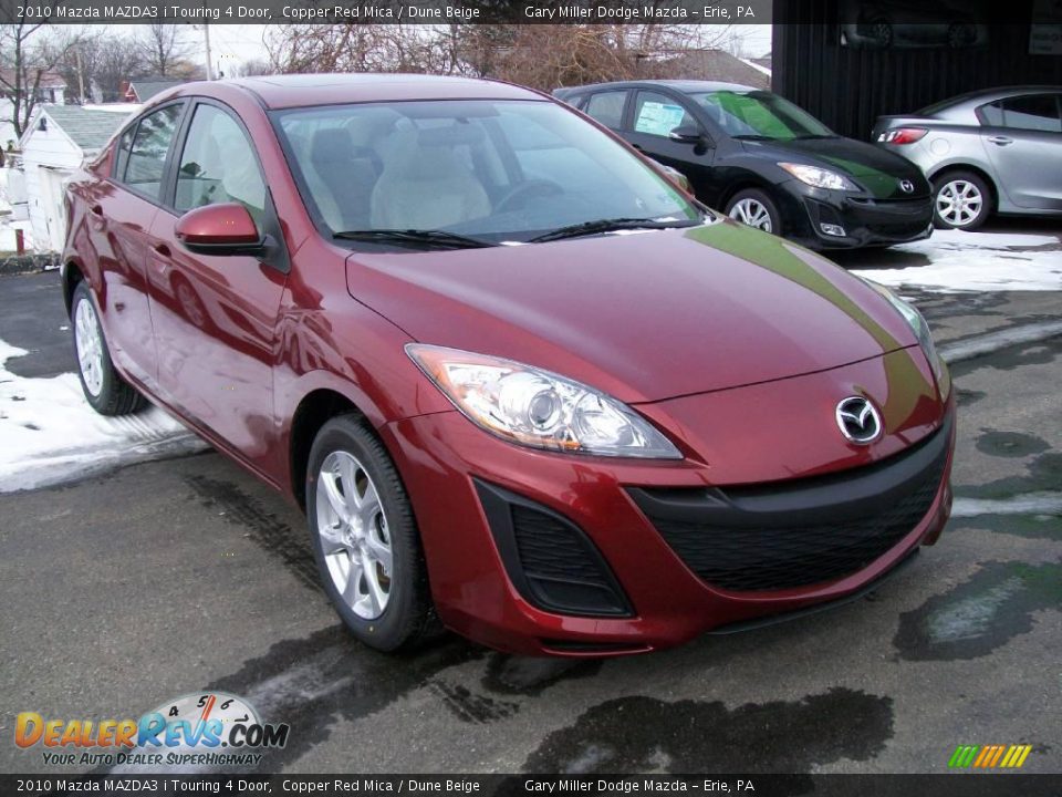 2010 Mazda MAZDA3 i Touring 4 Door Copper Red Mica / Dune Beige Photo #7
