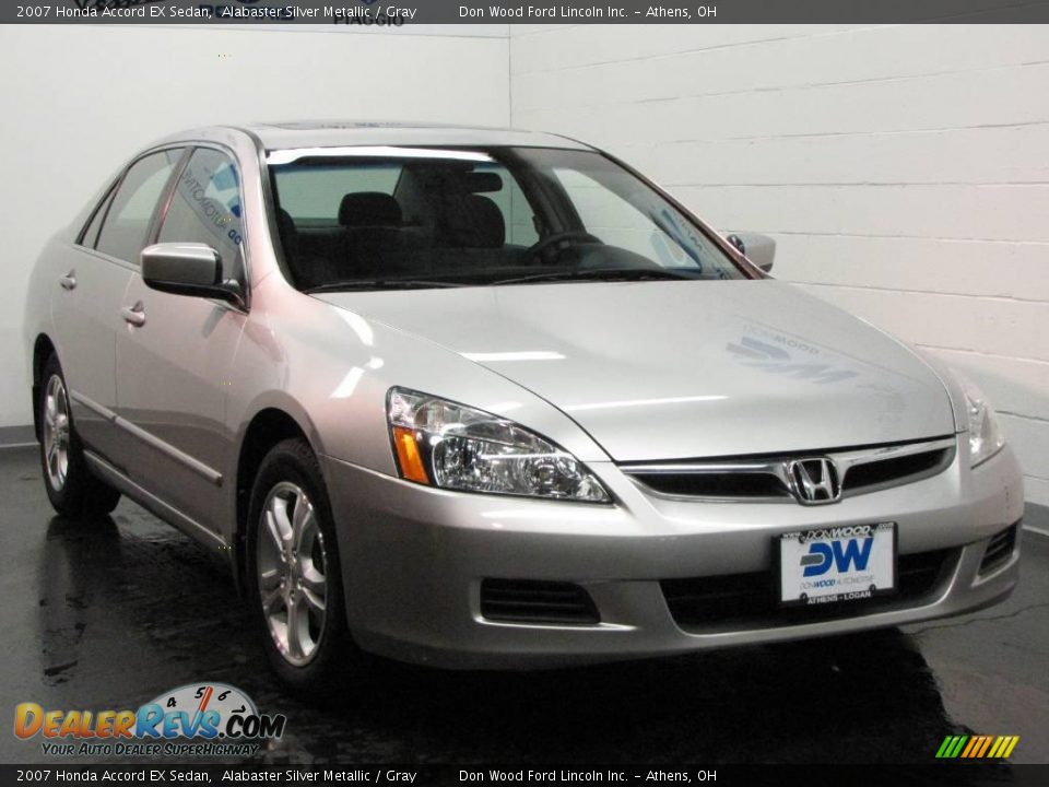 2007 Honda Accord EX Sedan Alabaster Silver Metallic / Gray Photo #1