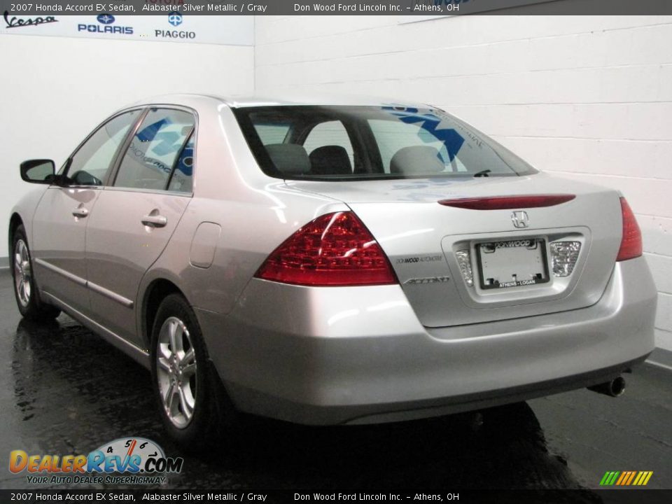 2007 Honda Accord EX Sedan Alabaster Silver Metallic / Gray Photo #3