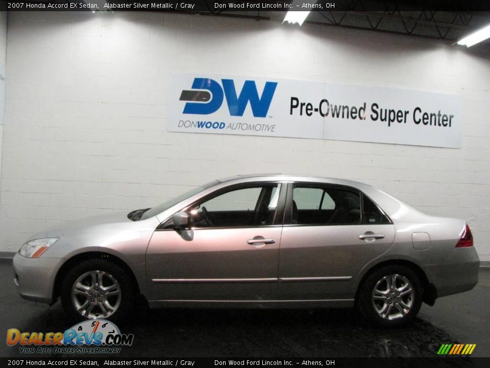 2007 Honda Accord EX Sedan Alabaster Silver Metallic / Gray Photo #5