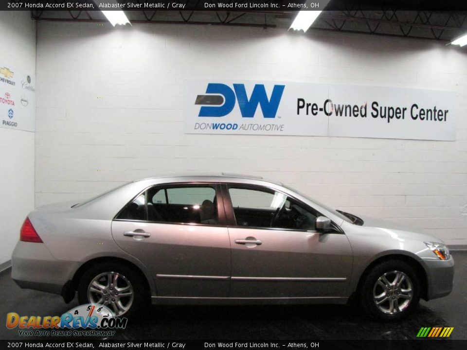 2007 Honda Accord EX Sedan Alabaster Silver Metallic / Gray Photo #6