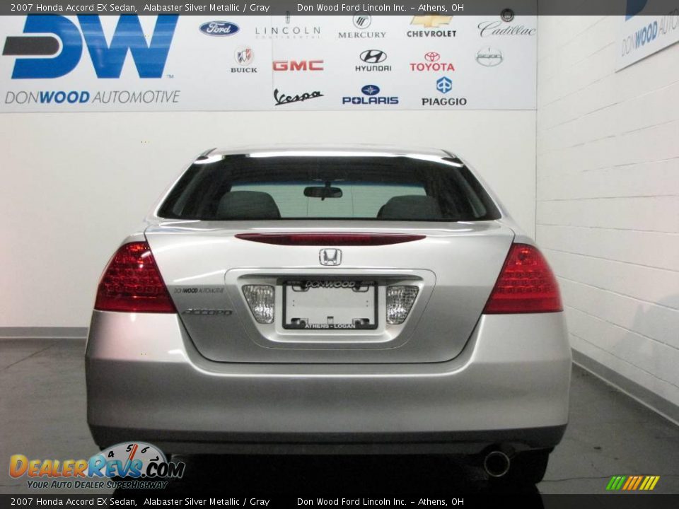 2007 Honda Accord EX Sedan Alabaster Silver Metallic / Gray Photo #8