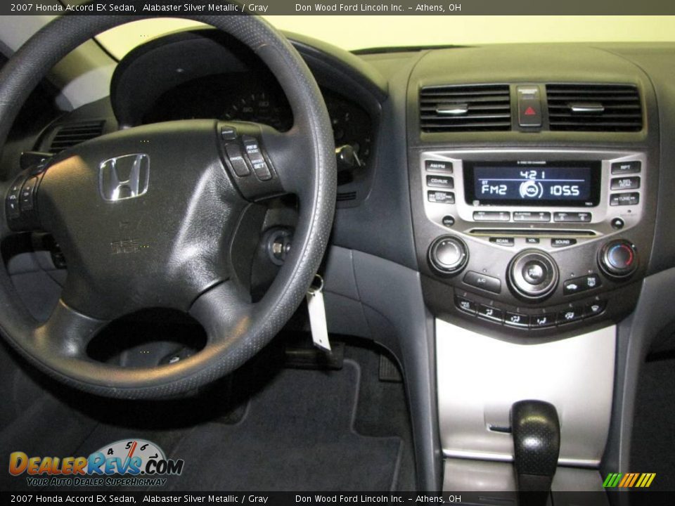 2007 Honda Accord EX Sedan Alabaster Silver Metallic / Gray Photo #19