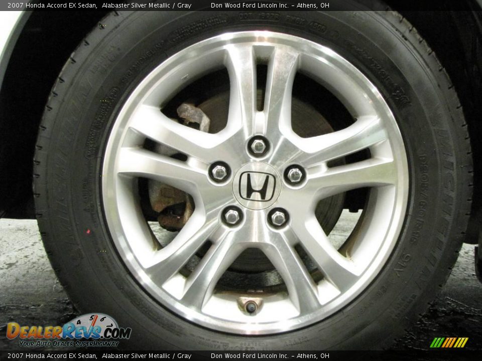 2007 Honda Accord EX Sedan Alabaster Silver Metallic / Gray Photo #22